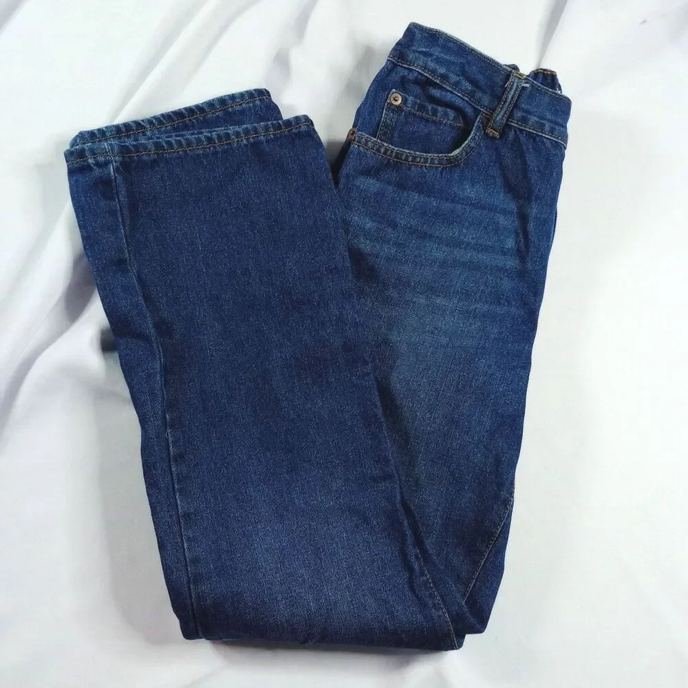 The Children's Place Boys Bootcut Jeans Adjustable Waist Cotton Denim Pant sz 14